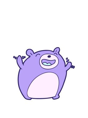 Çizgi film ayılarının gülüşünü canlandırıyorum.