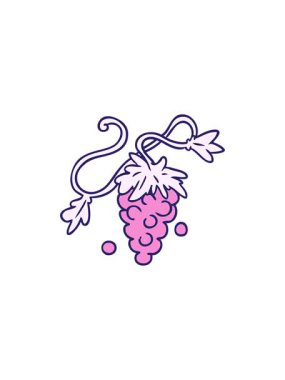 Şarapta çizilmiş üzüm karikatürünün el yapımı satış animasyonu