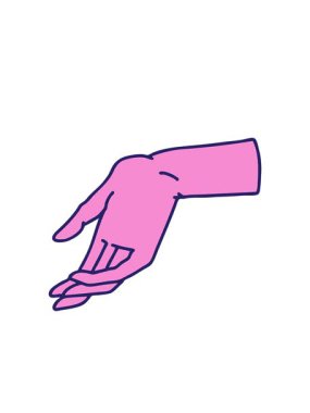 Yanıp sönen radyal çizgiler ikonik dövme stili elin animasyonu