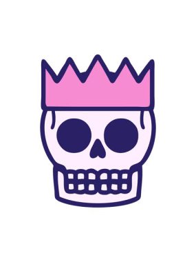 Dövmenin geleneksel kafatası ve taç stilinde parlak ışık efekti