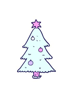 Noel ağacının neon ışık efekti animasyonu