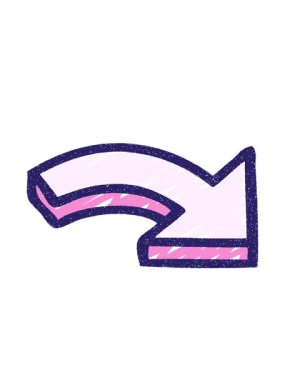 Eğri Ok Tebeşir Çiziminin hareketli animasyonu