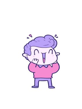 Heyecanlı çizgi filmin hareketli animasyonu