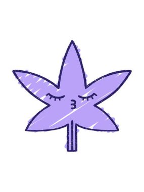 Kenevir Yaprağı Tebeşir Çiziminin basınçlı animasyonu