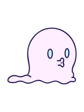 Ürkütücü bir hayaletin karikatür animasyonunu piksel haline getir