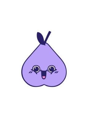 Yeşil armut çiziminin sevimli çizgi filminin yıldız patlaması etkisi animasyonu