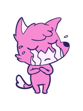 Ağlayan tilki çizgi filminin animasyonunu durdur ve durdur