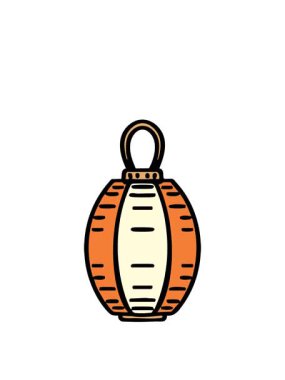 Geleneksel Japon tarzında fener asma animasyonu.