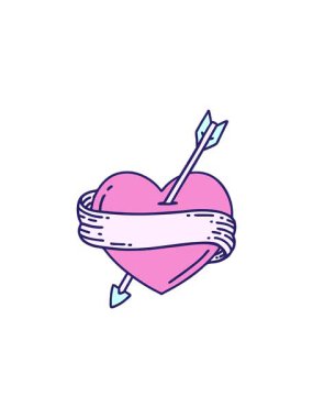 ok kalp ve bayrağın yıldız patlaması etkisi animasyonu