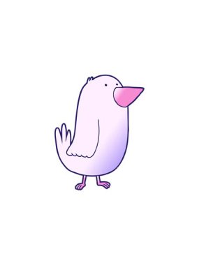 Çizgi film el çizilmiş kuşun yıldız patlaması etkisi animasyonu