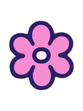 Çiçeğin çizgi film elementinin hareketli animasyonunu oynat