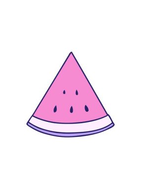 Yıldız patlaması etkisi çizgi film karpuzunun el çizimi animasyonu