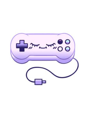 Bir oyun denetleyicisinin gradyan gölgelendirilmiş çizgi filminin efekt canlandırması