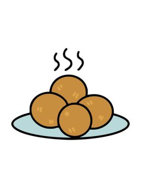 Tabakta sıcak Brezilya usulü kızarmış Bolinho 'nun basınçlı animasyonu