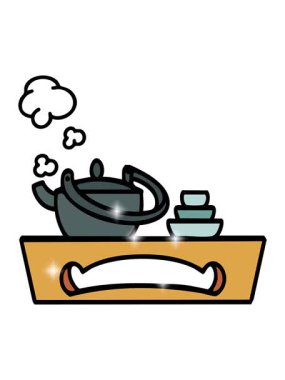 Tahta tepside Japon çayının ışıltı etkisi.