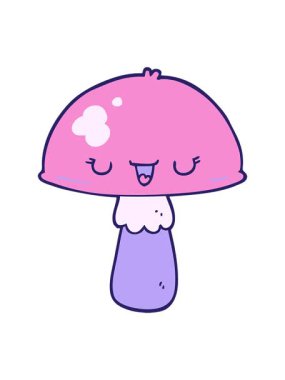 Karikatür mantarının hareketli animasyonu