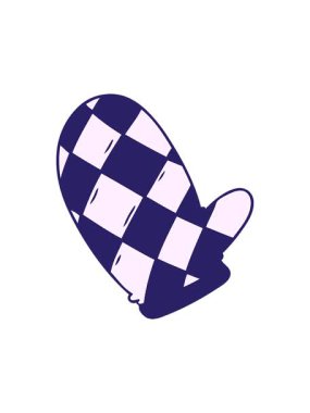 Dikkat çekici bir el çizimi fırın eldiveni karalaması.