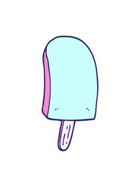 Pikselleştirme efekti buz lolipopunun canlandırması