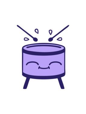 Davul karikatürünün hareketli animasyonu