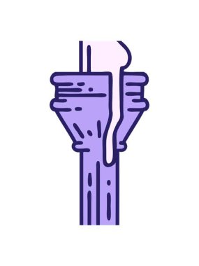 Bir şamdanın ikonik dövme şeklindeki görüntüsünü salla ve duraklat