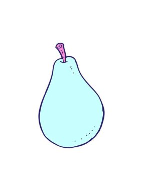 bir karikatür armutunun basınçlı animasyonu