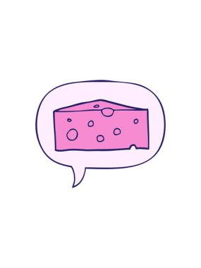 Konuşma baloncuklu peynirin yıldız patlaması etkisi animasyonu