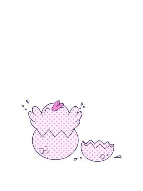 Çizgi film hatununun yumurtadan çıkışının animasyonunu genişletiyorum