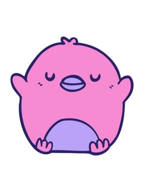 Tatlı çizgi film penguenini salla ve durdur.