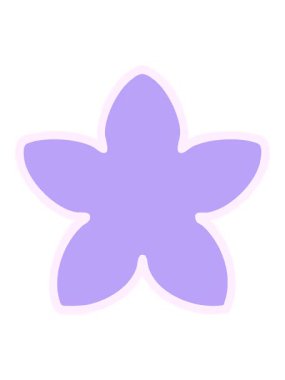 Tek bir geleneksel Japon çiçek tasarımının pikselleştirilmiş efekti