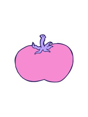 Karikatür domatesinin hareketli animasyonu