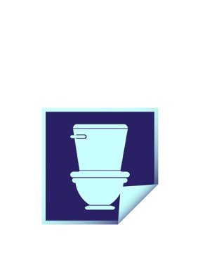 Klozet kare soyma etiketi çiziminin zıplama hareketi canlandırması