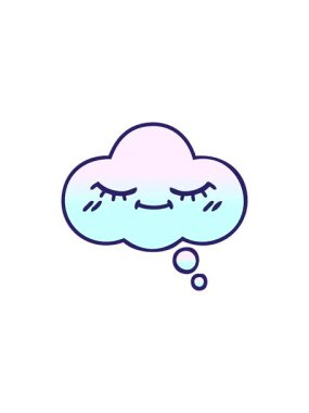 Radyoaktif gölgelenmiş çizgi film düşünce baloncuğunun parlayan animasyonu