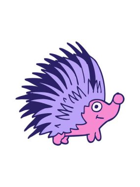 Dikenli kirpinin karikatür karalamalarının animasyonunu çalıştır