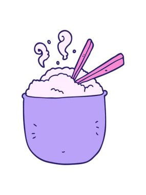 bir kase pirincin animasyonunu bob ve duraklat