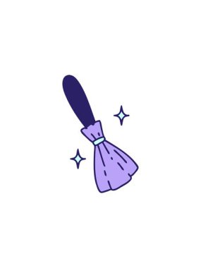 Sihirli süpürge süpürgesinin çizgi filminin yıldız patlaması etkisi