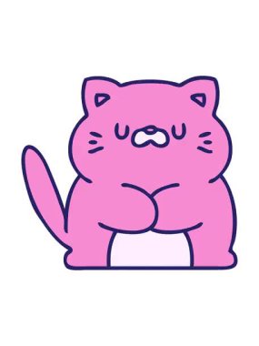 Küçük şirin kedi çizgi filminin animasyonunu renklendir