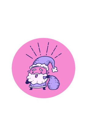 Dövme stili Noel Baba karakterinin animasyonunu çuval ile genişletiyorum.