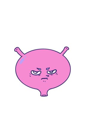 Çizgi filmdeki kızgın mesanenin animasyonunu genişletiyorum.