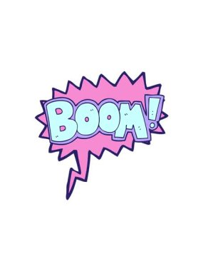 Serbest konuşma baloncuğu çizgi film patlama sembolünün hareketli canlandırması