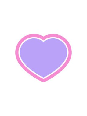 Kalp sembolü grafik vektör illüstrasyon simgesinin yıldız patlaması etkisi canlandırması