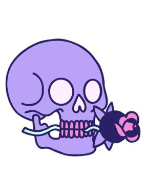 Geleneksel kafatası stilinde titreyen dövme animasyonu