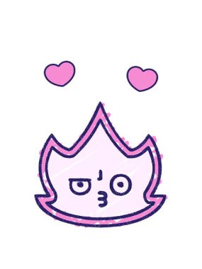 dönen kalp animasyonu Alevler Tebeşir Çizimi