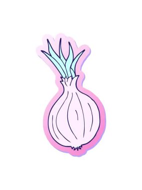 Bir çizgi film soğanının çıkartmasının pixelize etkisi