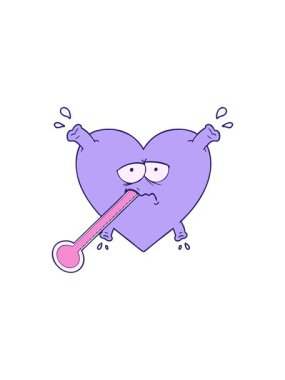 Yıldız patlaması etkisi sağlıksız kalbin çizgi film animasyonu