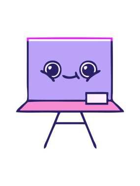 Sevimli bir karikatür karikatürünün canlandırmasını çalıştır.