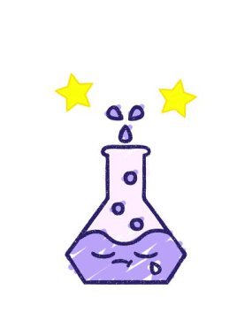 dönen yıldızlar kabarcıklı kimyasal tebeşir çiziminin animasyonu