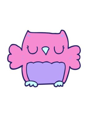 Tatlı çizgi film baykuşunun animasyonunu salla ve durdur