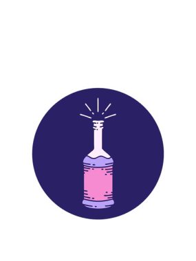 Dövme stili bira şişesinin hareketli animasyonu