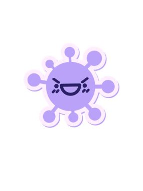 Artış ve ortalama memnun virüs etiketinin animasyonunu yüzdür