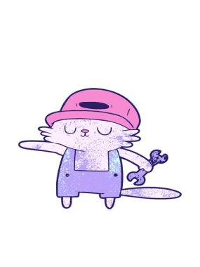 Kedi üreticisinin hareketli animasyonu